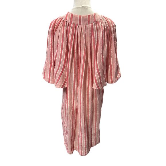 Three Graces London Prudence Striped Linen-Blend Mini Dress - Picture 3 of 6